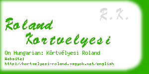 roland kortvelyesi business card